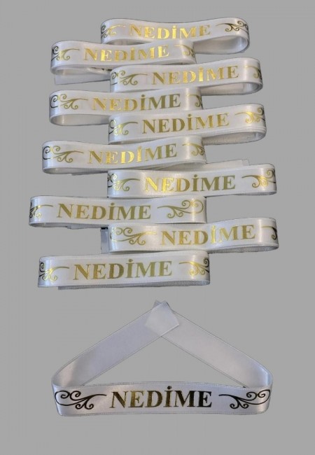 Nedime Kol Kurdele Bileklik Bant, Kına Gecesi Düğün Bride Bekarlığa Veda Söz, 1 Adet