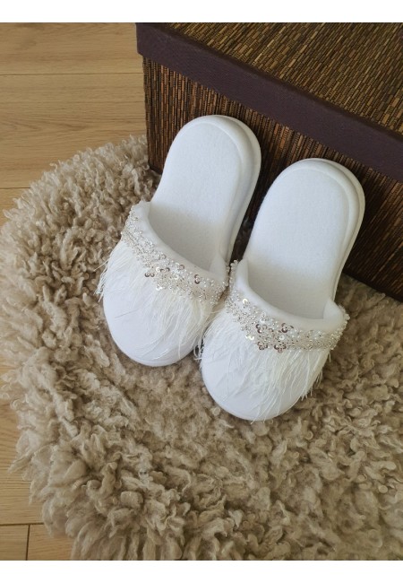 Lohusa Terliği, Doğum Terliği, Özel Tüy Serisi, Bride Terliği