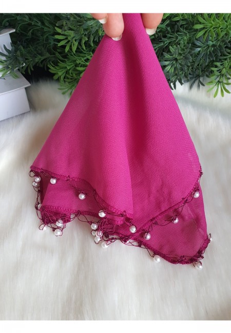 Şifon Gelin Damat Mendili, İncili Düğün Halay Nedime Bride Parti Kına Nişan Sünnet Hediye, 1 Adet