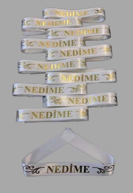 Nedime Kol Kurdele Bileklik Bant, Kına Gecesi Düğün Bride Bekarlığa Veda Söz, 1 Adet